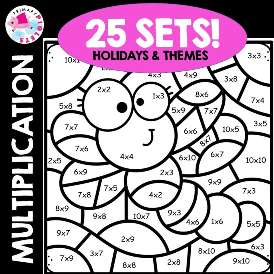 Math Multiplication Coloring Worksheets