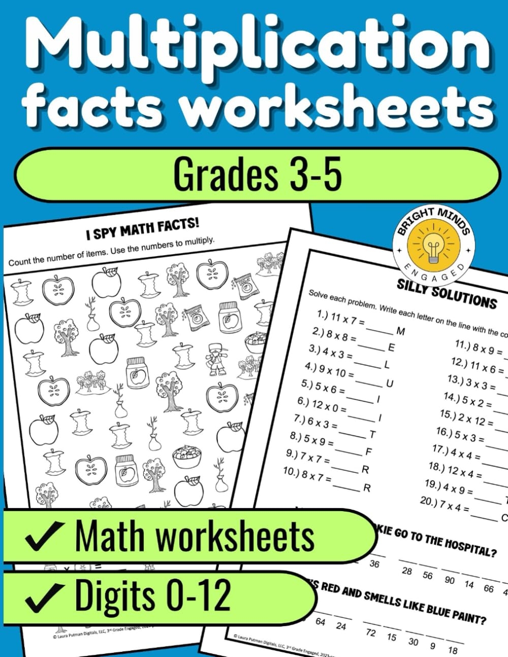 Multiplication Facts Worksheets Grades 3 5 Digits 0 12 Math Worksheets Book 