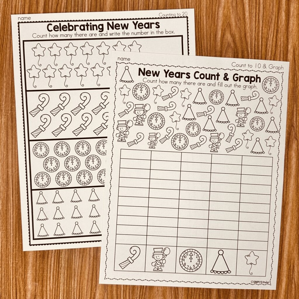 New Years Math Worksheet