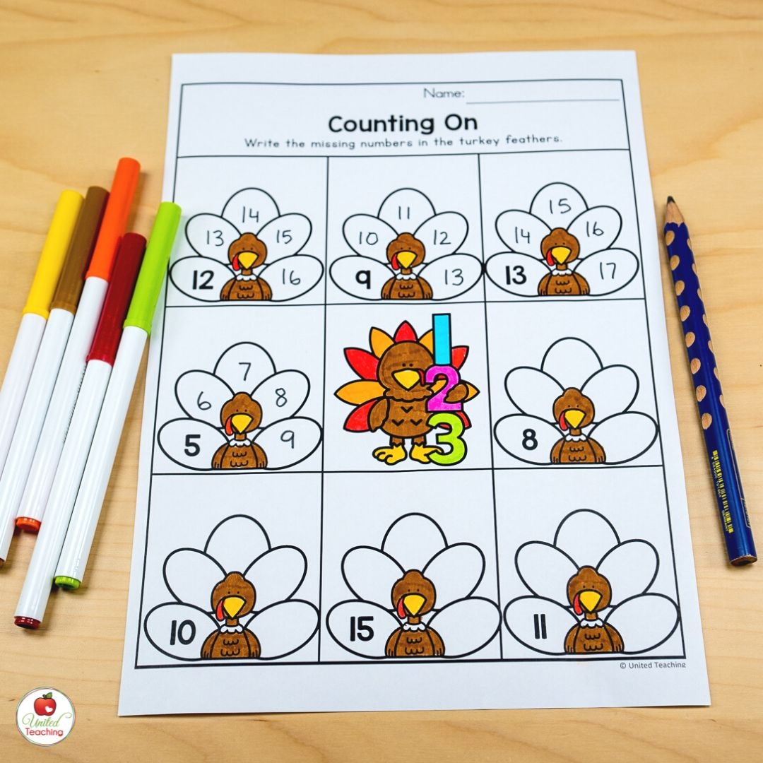 November Worksheets For Kindergarten Easy To Prep Thanksgiving 