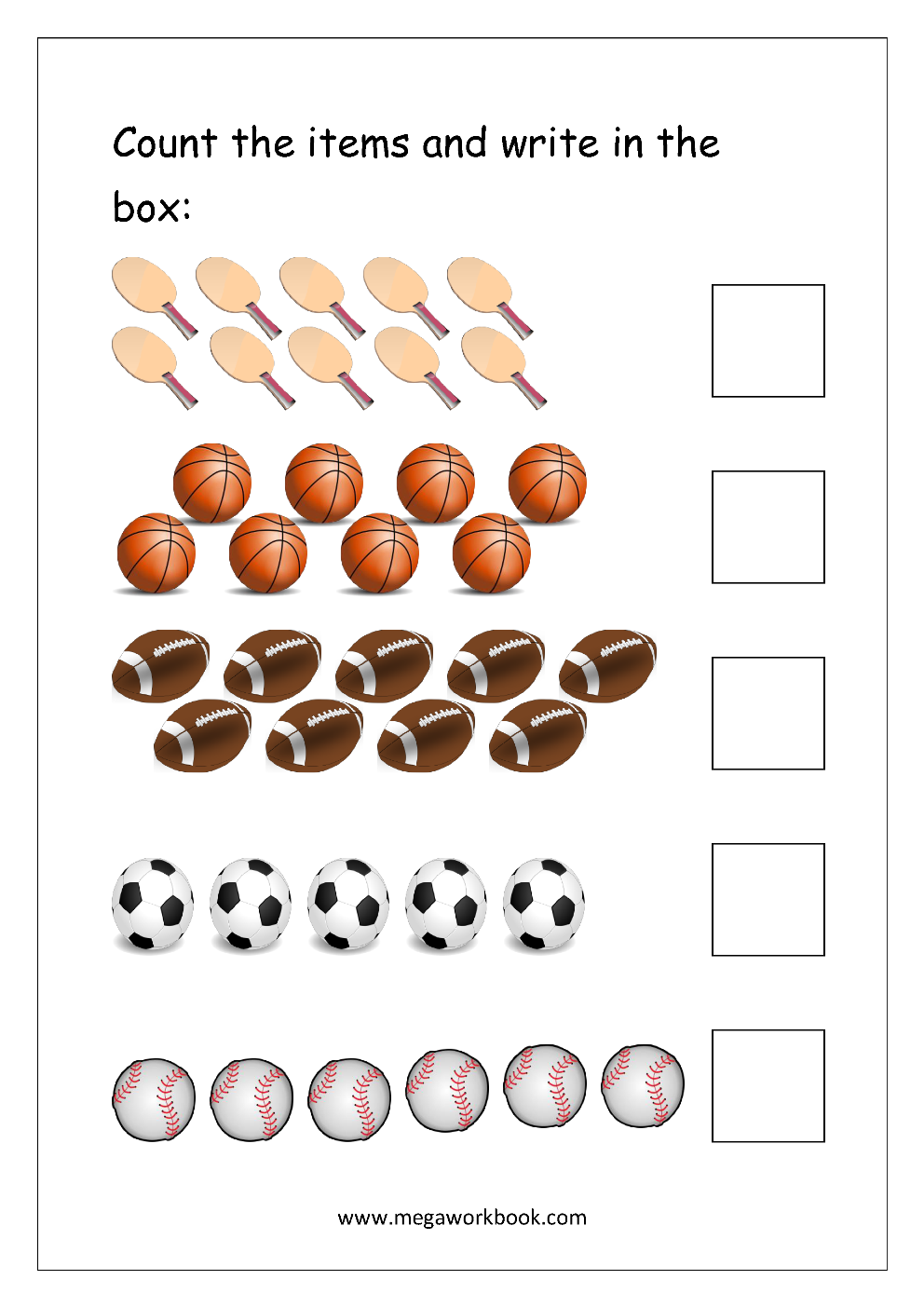 Number Counting Worksheets Math Counting Worksheets Free Counting Worksheets For Kindergarten And Preschool MegaWorkbook