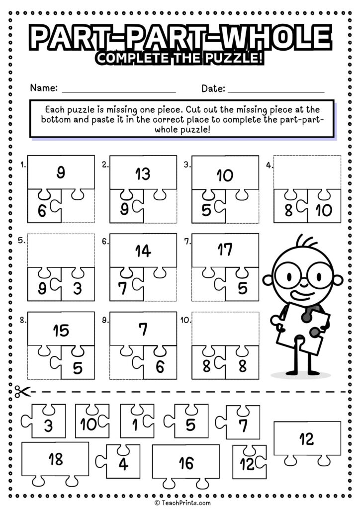 Part Part Whole Math Worksheets