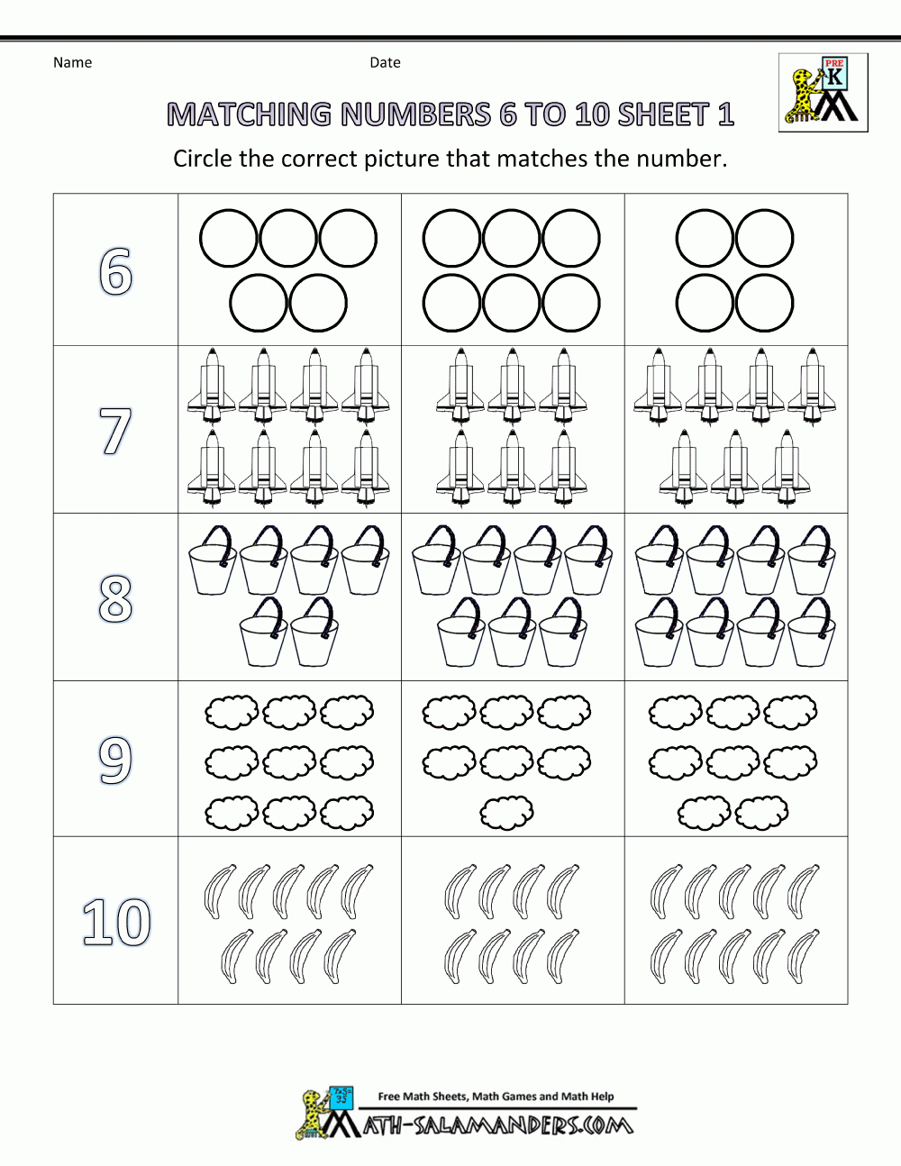Pre-K Math Worksheets