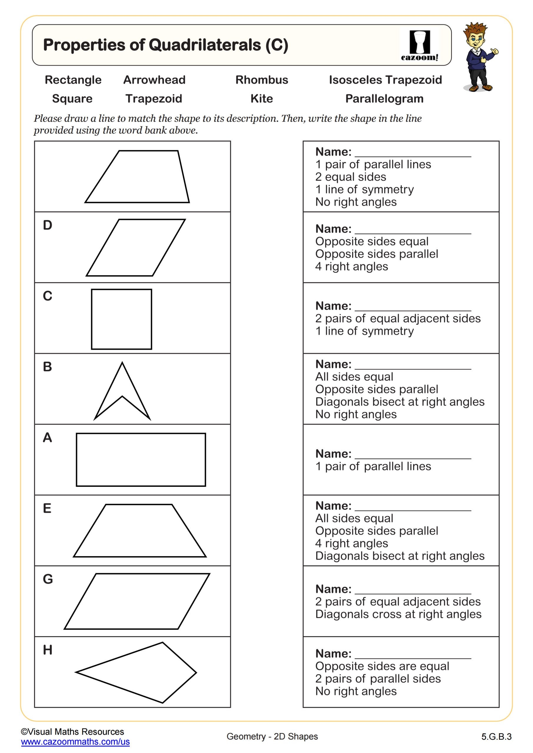 Math Properties Worksheet Pdf
