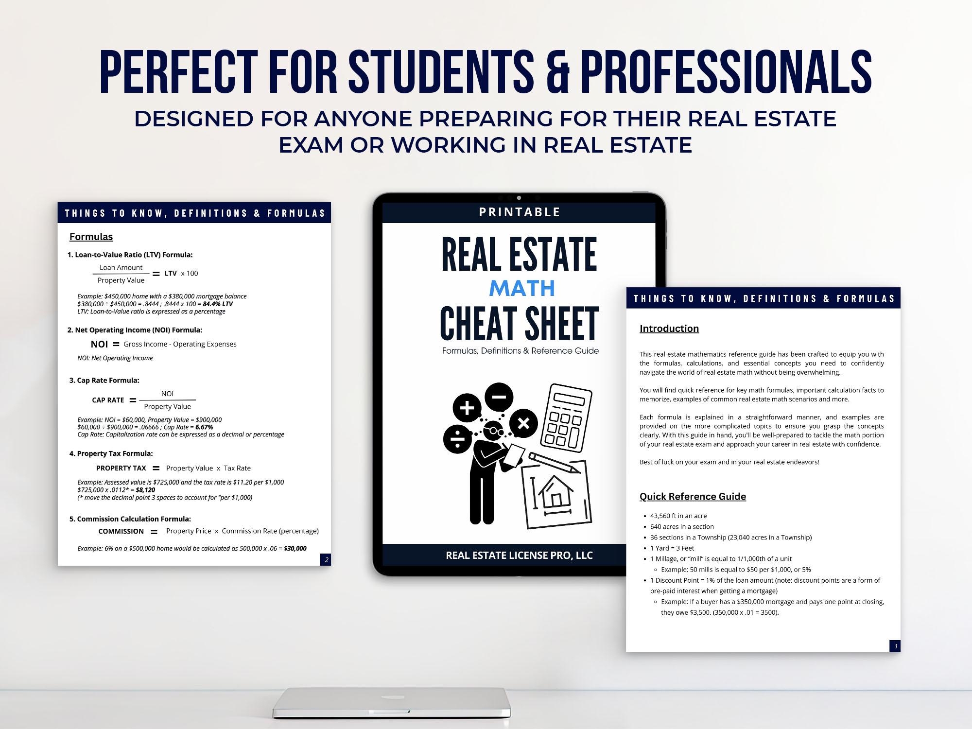 Real Estate Math Practice Worksheets Pdf