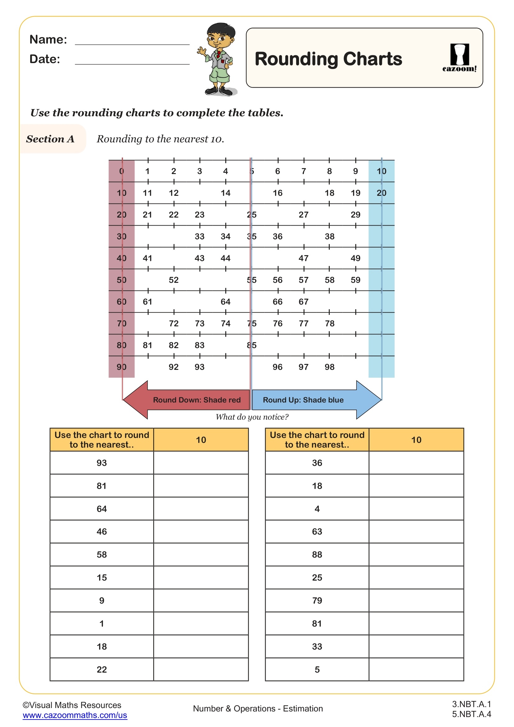 Math Rounding Worksheets