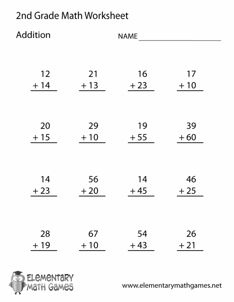 Free Math Worksheets For Second Graders