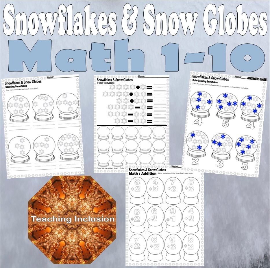 Snow Math Worksheets