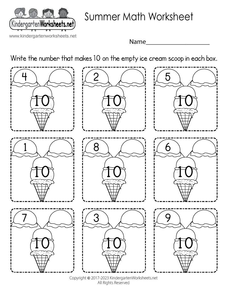 Math Worksheets Kindergarten Pdf