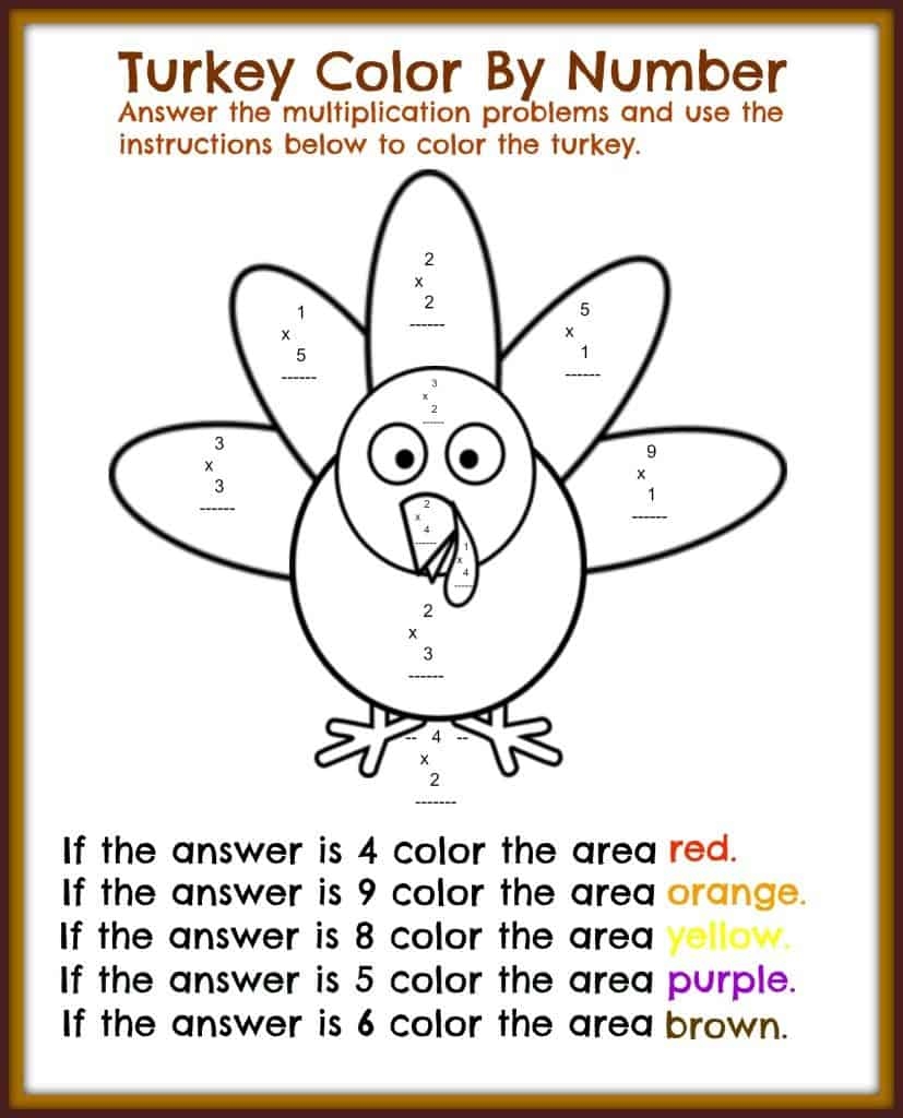 Free Thanksgiving Math Worksheets