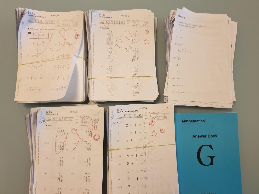 Kumon Math Level G Worksheet