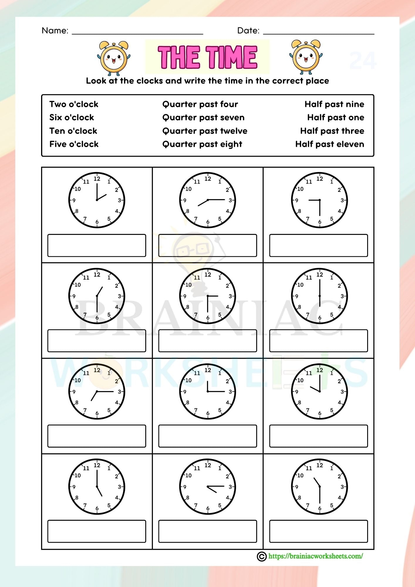 Maths Worksheet For Class 3