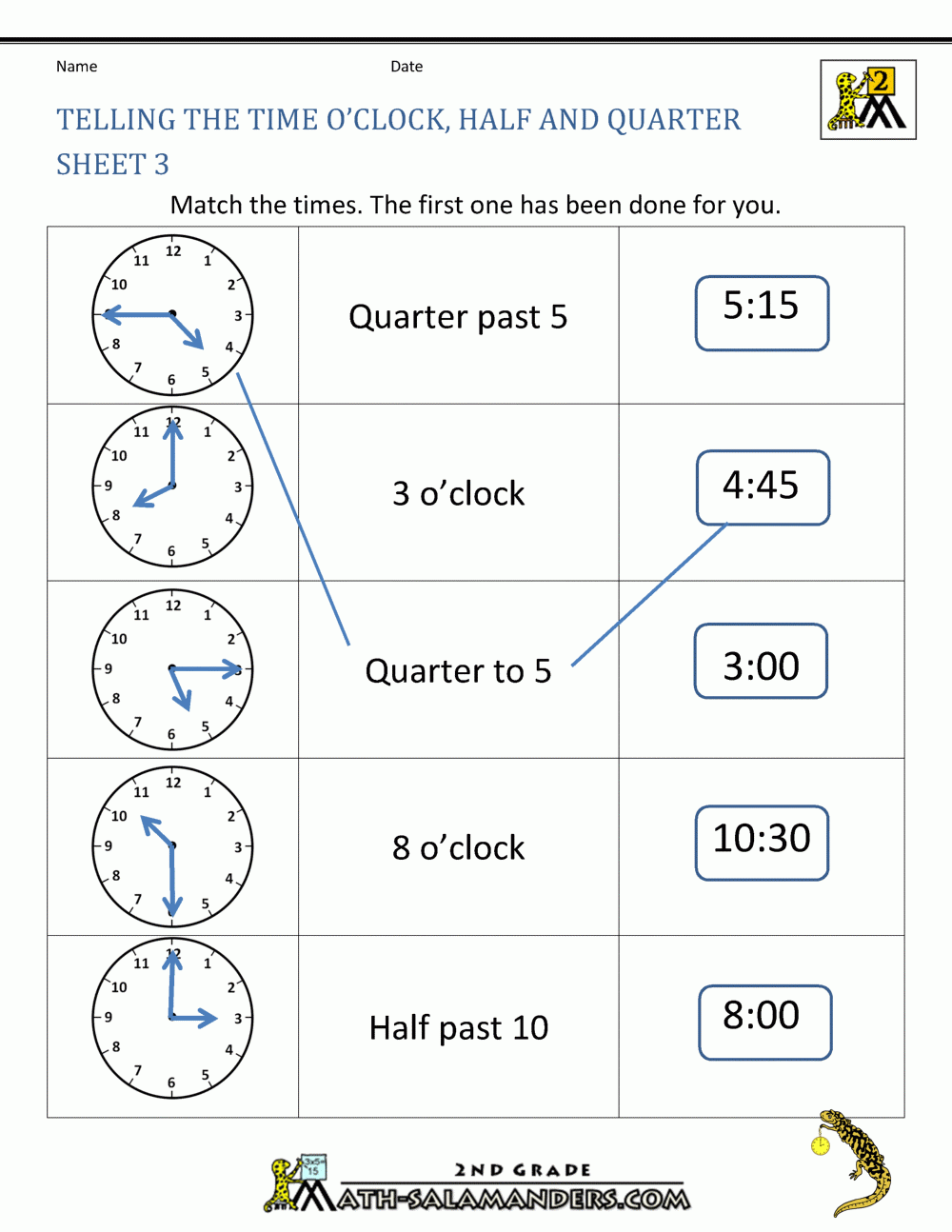 Time Worksheet Oclock Quarter And Half Past Worksheets Library