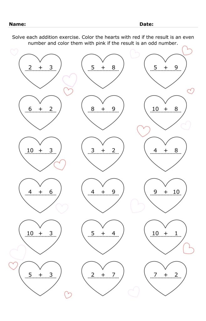 Valentine Math Worksheets