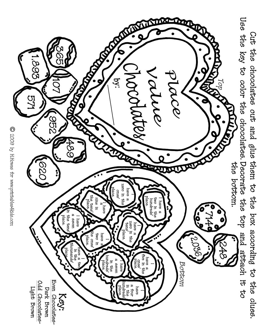 Valentines Math Worksheet