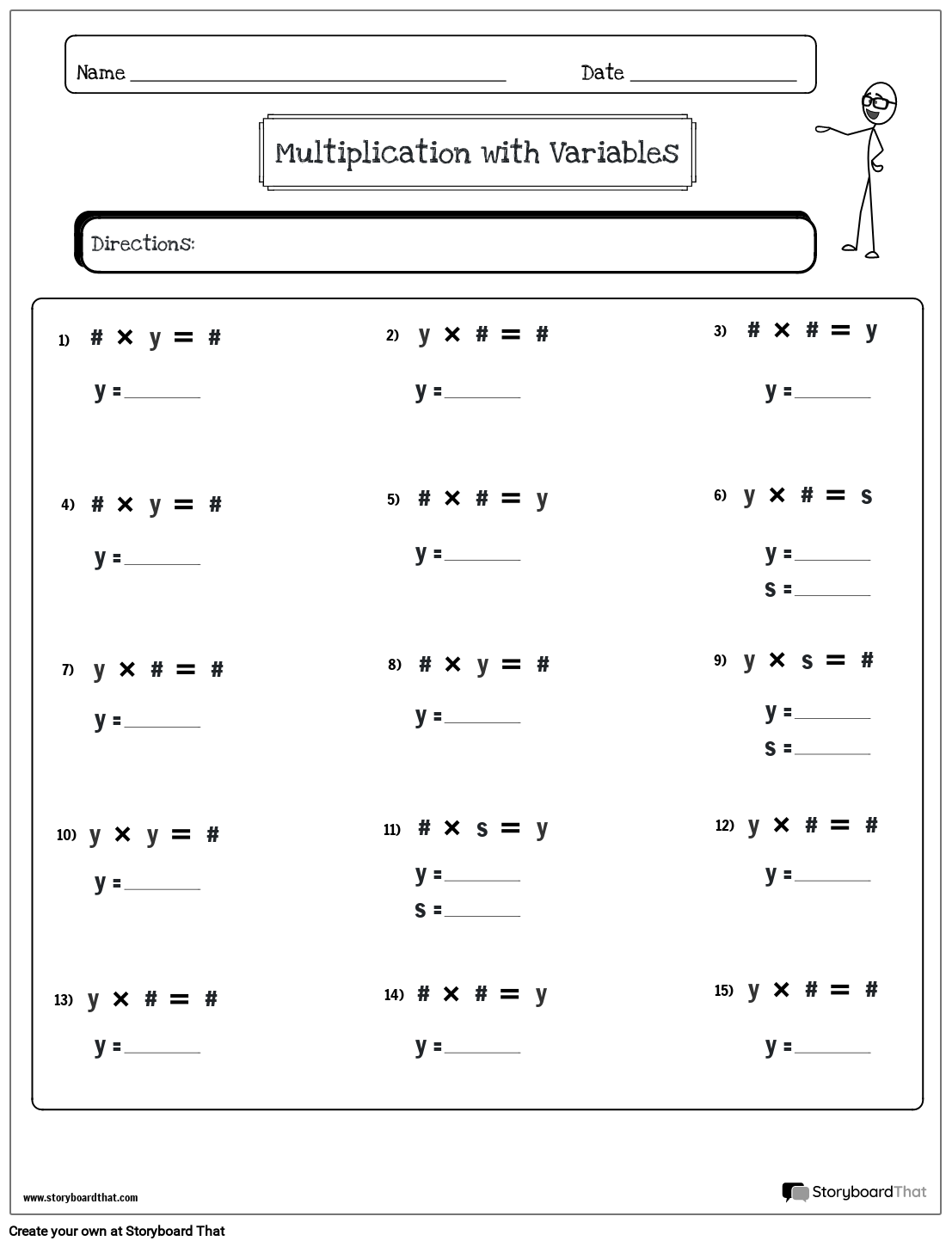 Variables U0026 Expressions Worksheets Evaluating Expressions