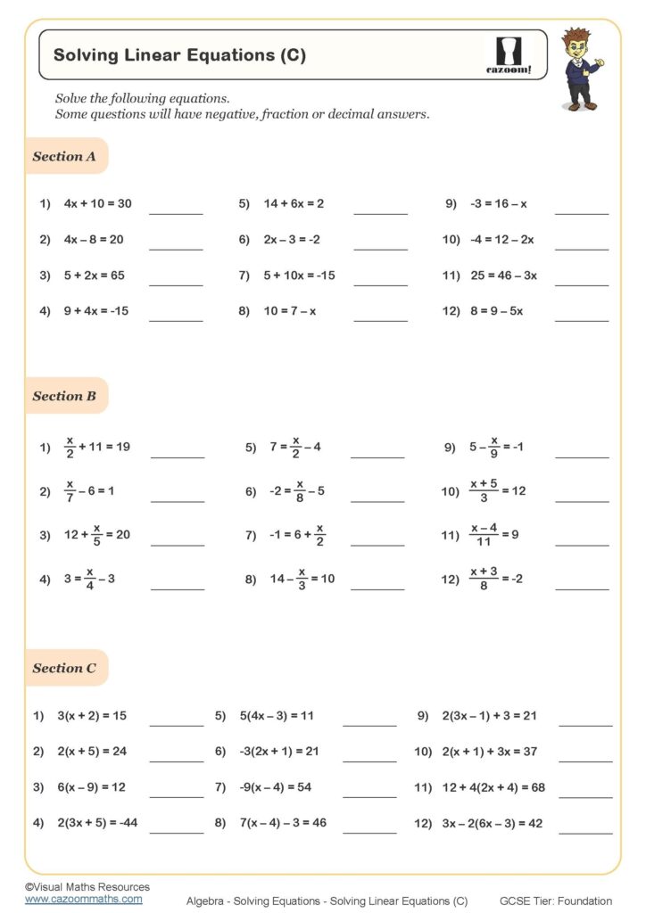 Math Worksheets Grade 8 Pdf