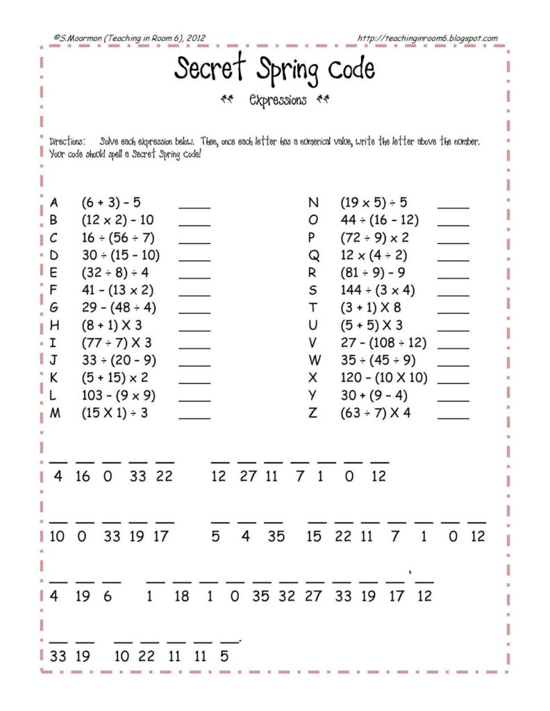 Zippin Down The Freebie Trail Middle School Math Worksheets Worksheets Library