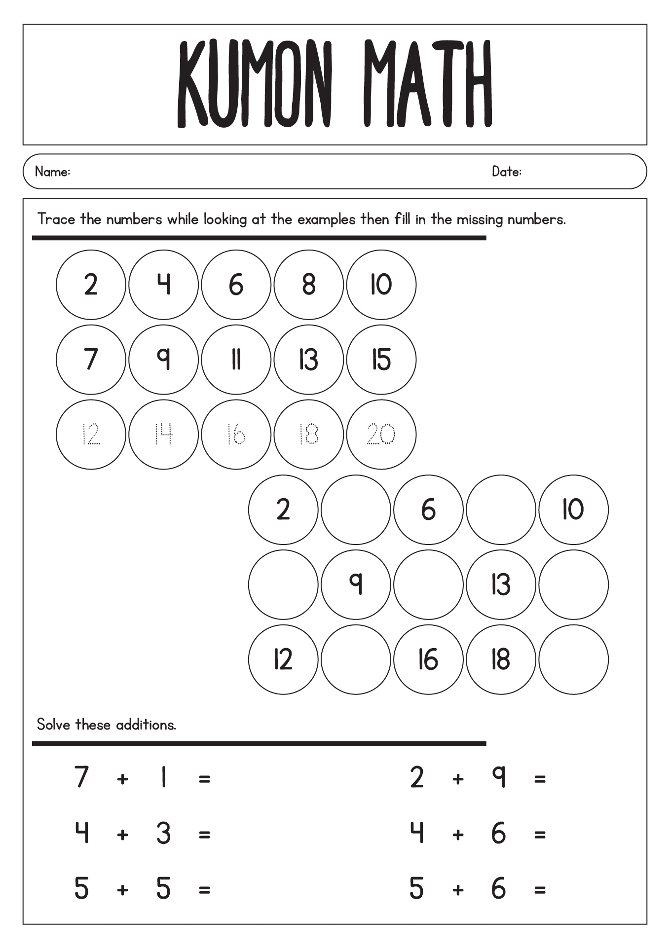 Kumon Math Level F Worksheets