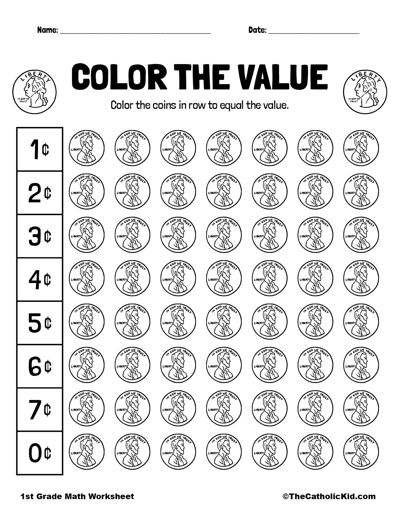 Math Worksheets Money