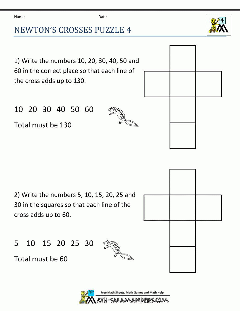4th Grade Math Puzzles