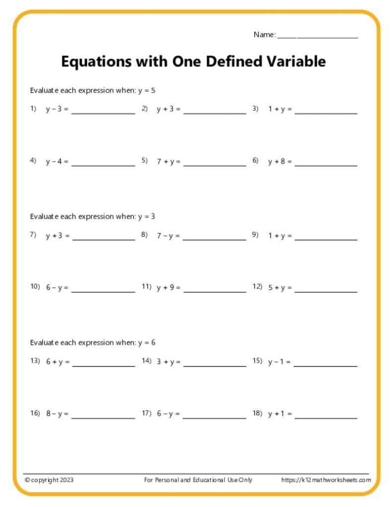 Math Worksheets For 7th Graders Printable