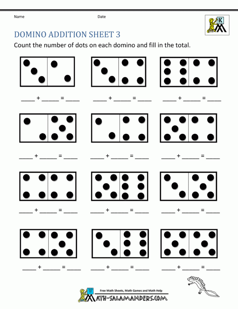 Addition And Subtraction Worksheets For Kindergarten