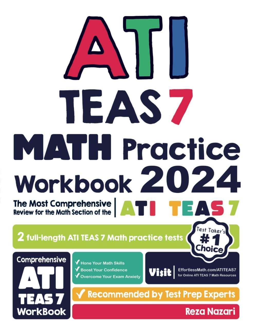 ATI TEAS 7 Math Practice Workbook The Most Comprehensive Review For The Math Section Of The ATI TEAS 7 Test Nazari Reza 9781637192481 Amazon Books