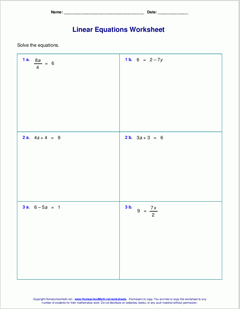 7th Grade Honors Math Worksheets