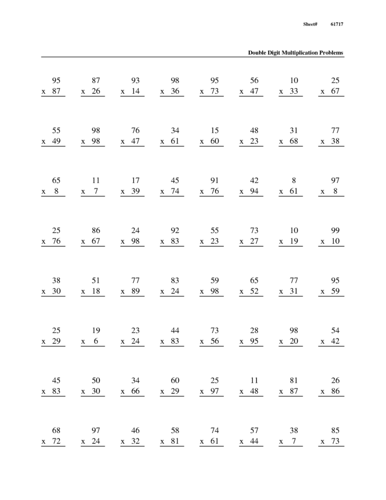 Math Worksheets For Adults