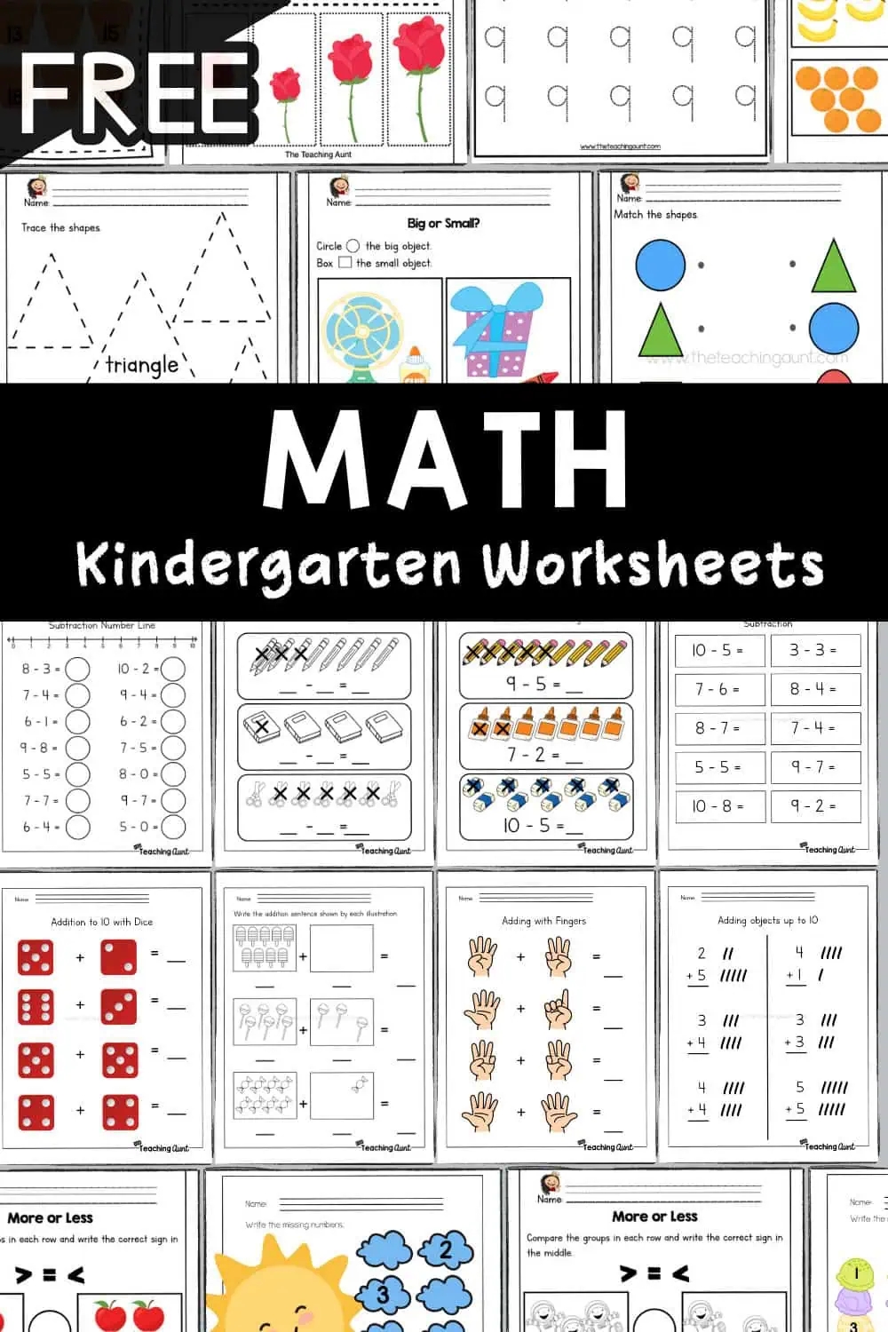 Free Math Worksheets For Kindergarten