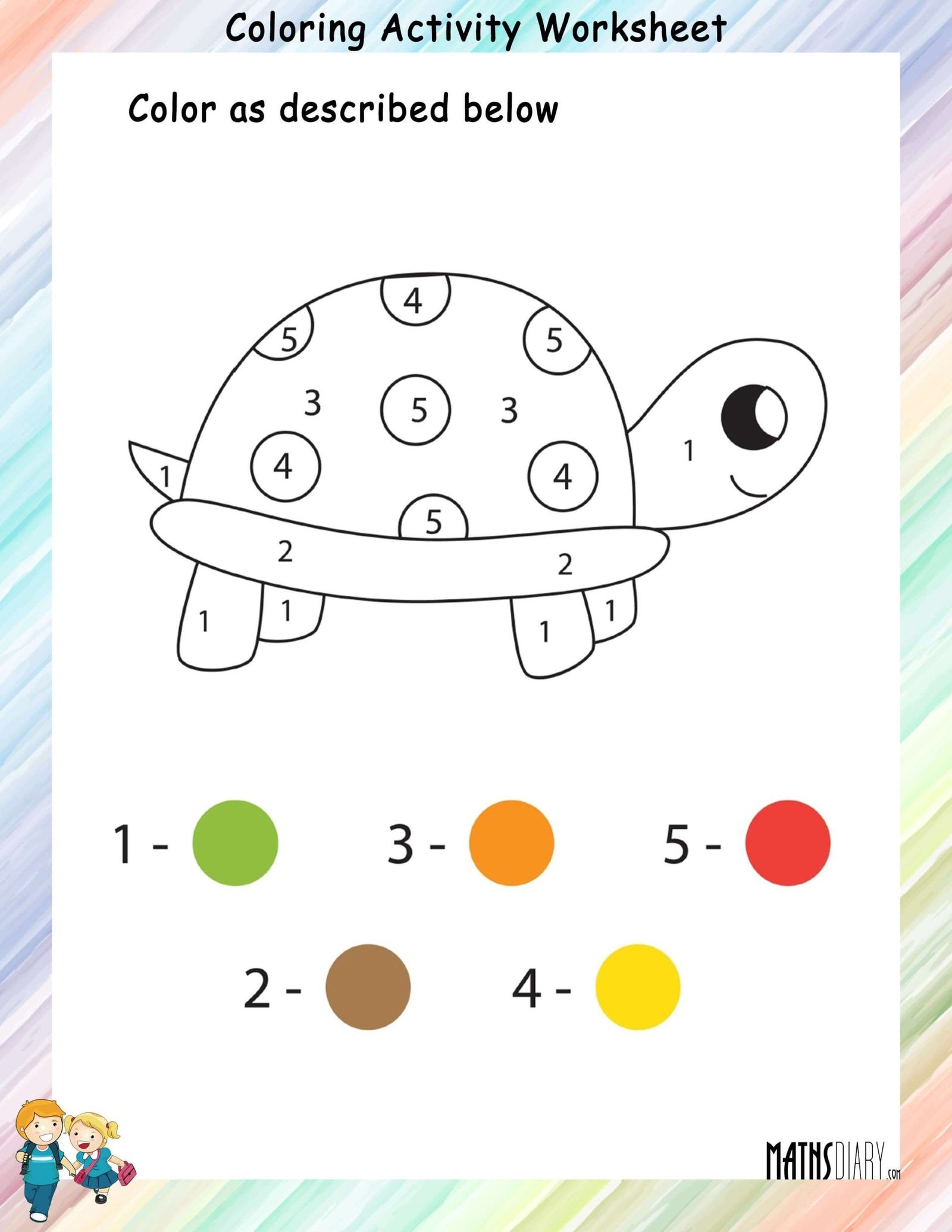 Maths Coloring Activity Workheets Math Worksheets MathsDiary