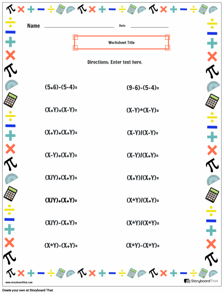 Mixed Operations Worksheets Free U0026 Printable