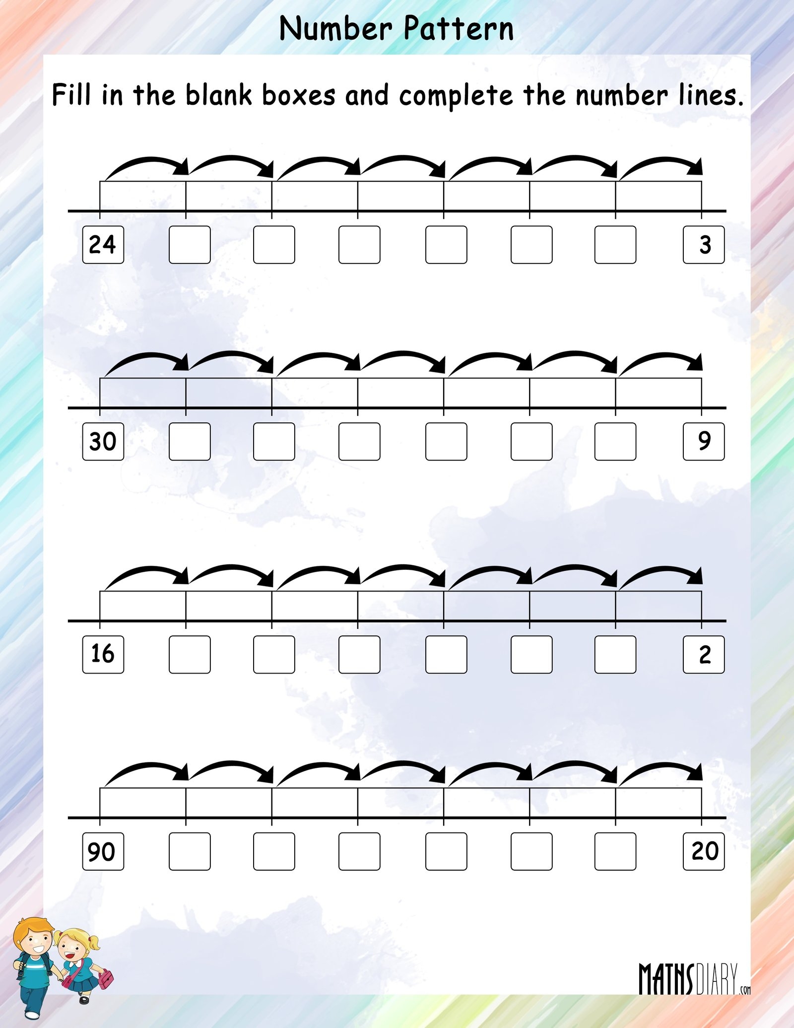 Math Pattern Worksheets