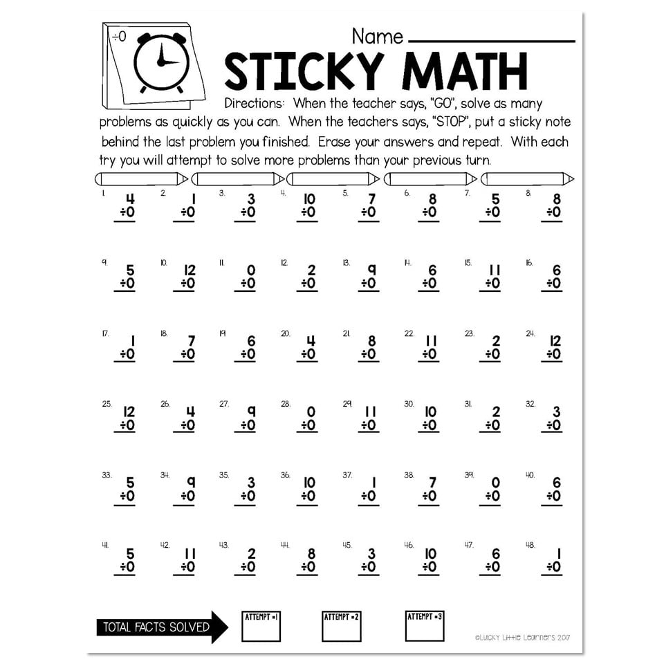 Maths Fluency Worksheets