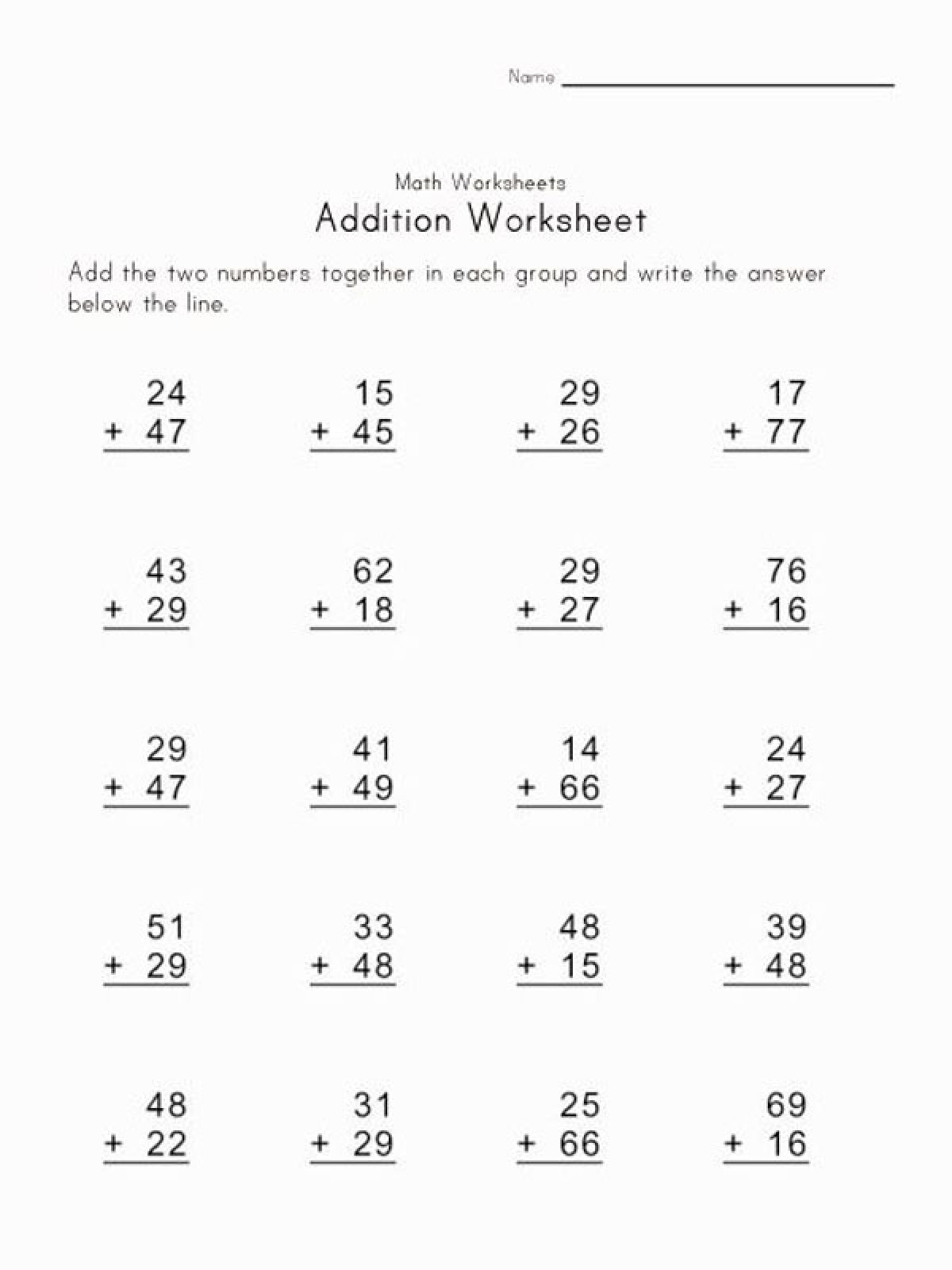 1st Grade Touch Math Worksheets