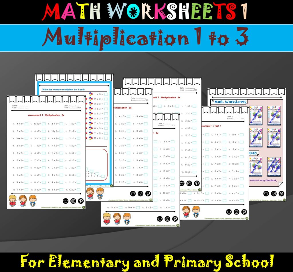 1 2 3 Multiplication Worksheets - Multiplication 1 to 3 – Math Multiplication Worksheets – Multiplication ...
