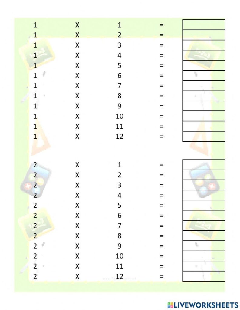 1 And 2 Multiplication Worksheet – Multiplication … | Free Interactive Worksheets | 3835137 1 And 2 Multiplication Worksheet - Multiplication … | Free Interactive Worksheets | 3835137
