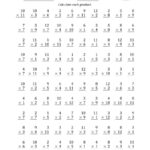 100 Basic Facts Multiplication Worksheets