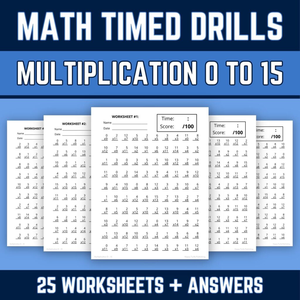 100 Math Fact Practice Worksheets