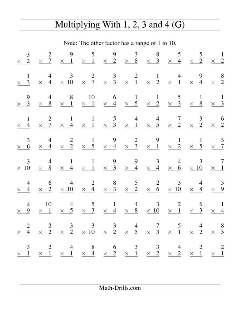 100 Problem Multiplication Worksheets | Multiplication Worksheets 100 Problem Multiplication Worksheets | Multiplication Worksheets