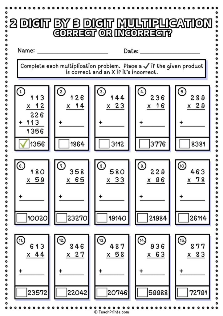 2 By 3 Digit Multiplication Worksheets – Adriansonfifth 2 By 3 Digit Multiplication Worksheets - Adriansonfifth
