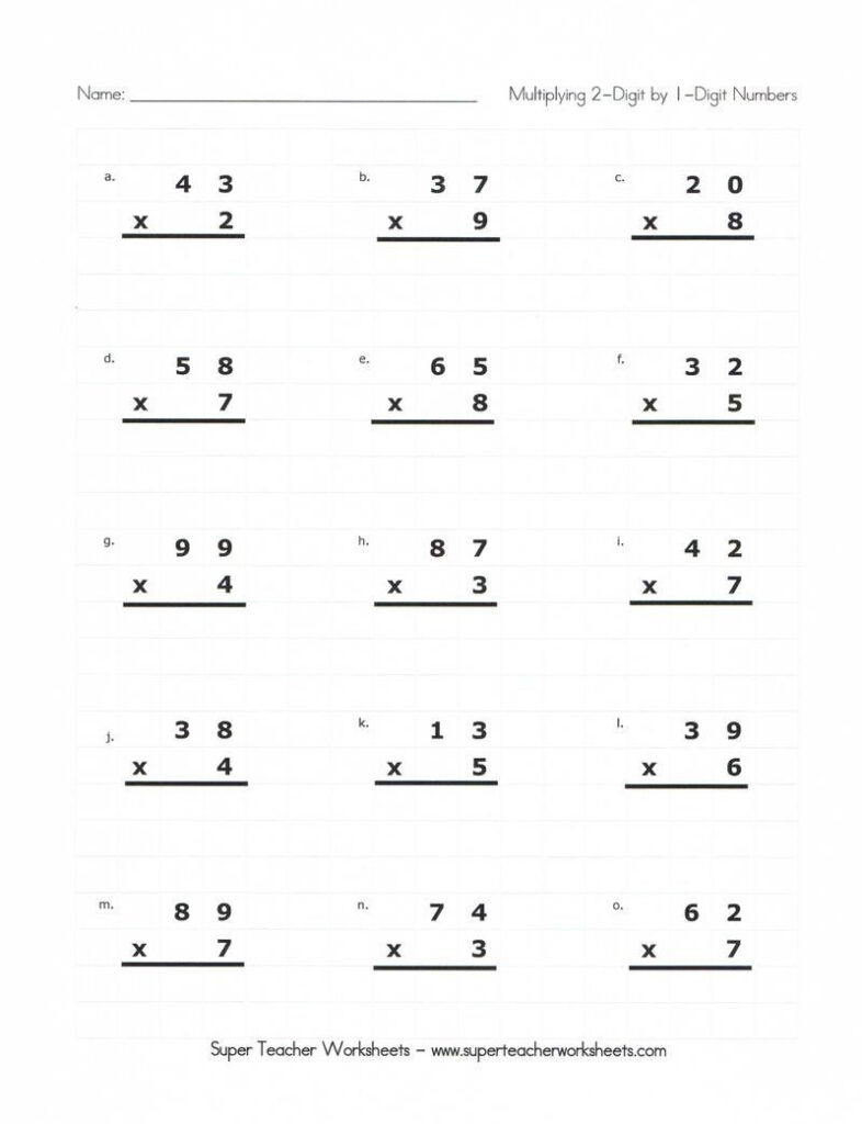 2 Digit By 1 Digit Multiplication Worksheets | Multiplication Worksheets 2 Digit By 1 Digit Multiplication Worksheets | Multiplication Worksheets