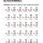 2-Digit By 2-Digit Multiplication Worksheets