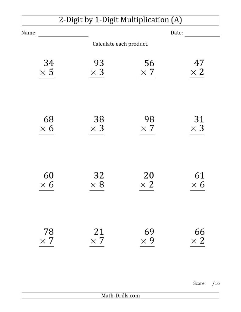 2 Digit By 2 Digit Multiplication Worksheets With Answers – Free Printable 2 Digit By 2 Digit Multiplication Worksheets With Answers - Free Printable