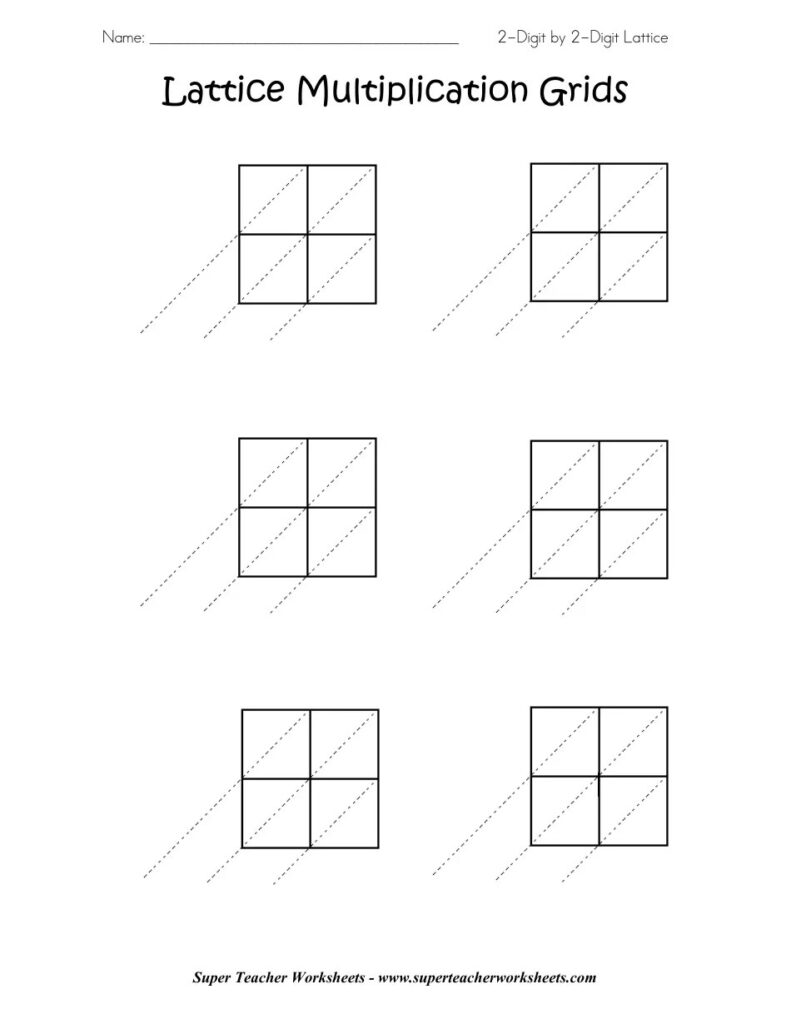 2 Digit By 2 Digit Multiplication Worksheets With Grids … 2 Digit By 2 Digit Multiplication Worksheets With Grids ...