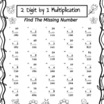 2 Digit By One Digit Multiplication Worksheet