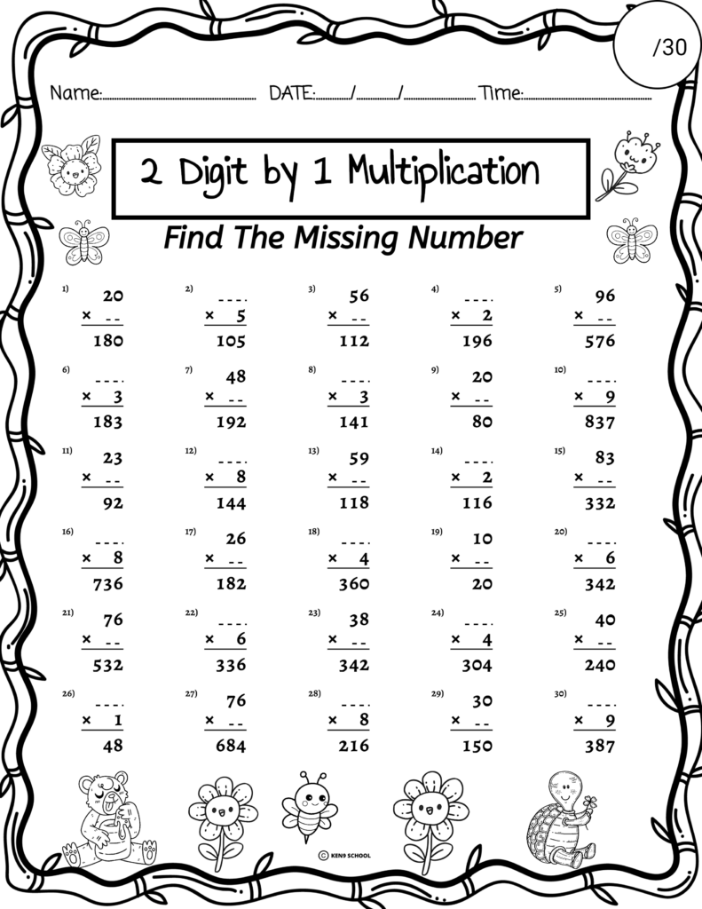 2 Digit By One Digit Multiplication Worksheet – spring 2 digit by 1 digit multiplication divisionmissing numbers worksheets 2 Digit By One Digit Multiplication Worksheet - spring 2 digit by 1 digit multiplication divisionmissing numbers worksheets