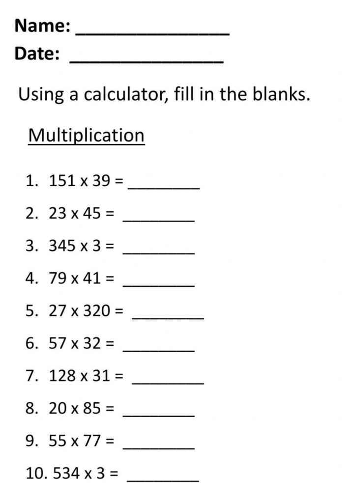 2 Digit Multiplication And Division Worksheets - Multiplication … | Math Worksheets | 523250