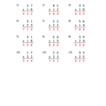 2 Digit Multiplication Worksheet With Answers